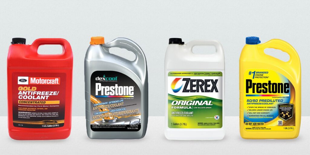 Recommended Coolant Types